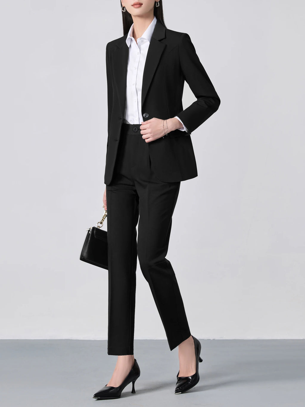 Single-Breasted Notch Lapel Suit Set