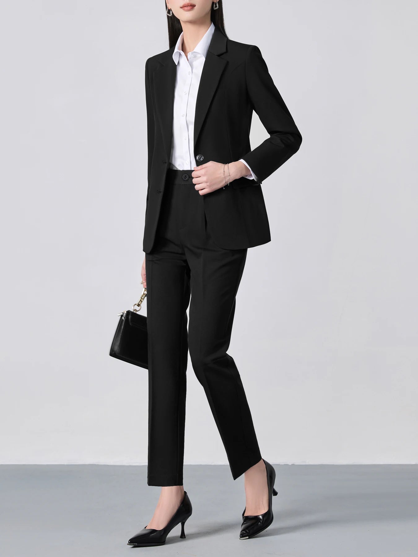Single-Breasted Notch Lapel Suit Set
