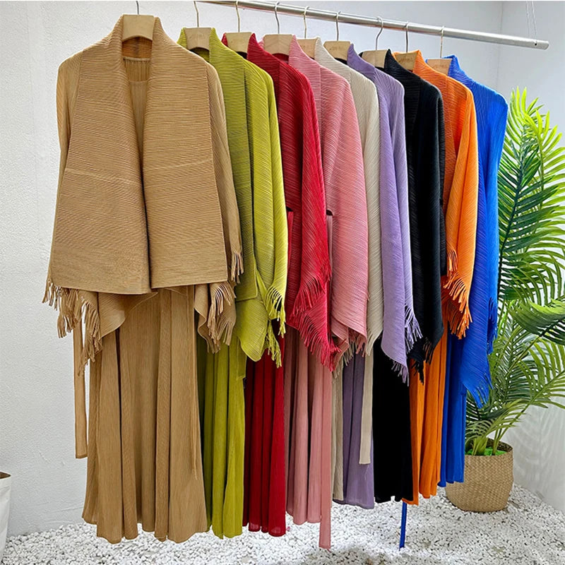 Miyake Pleated Two Piece Dress Sets