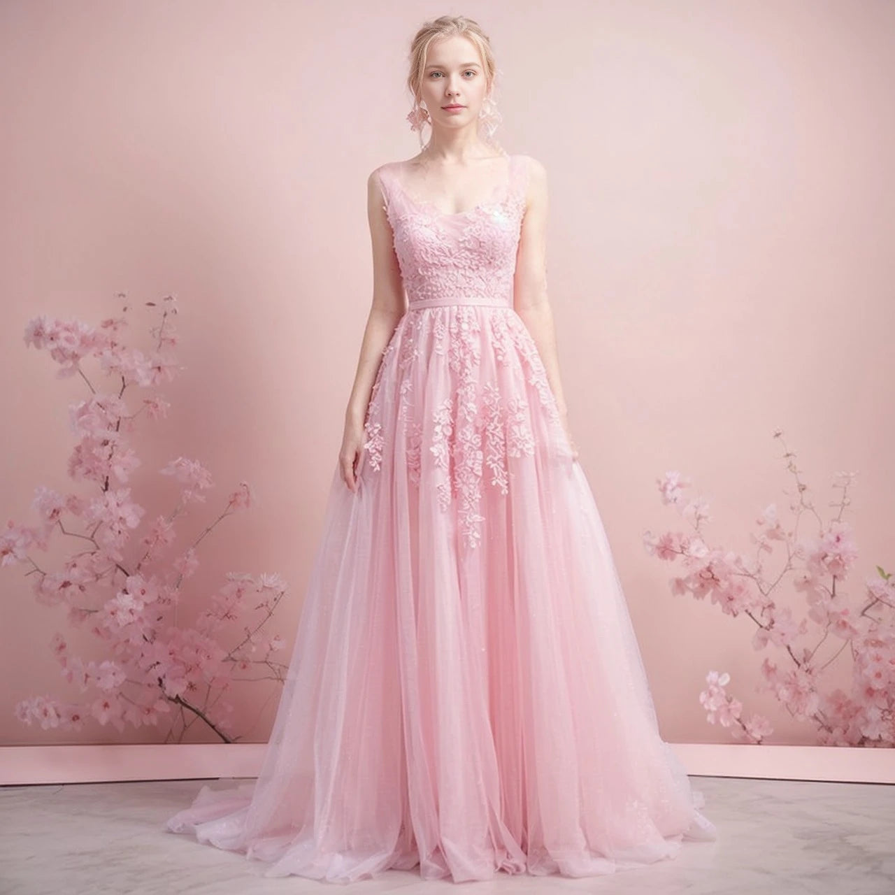 Slim A-Line Maxi Dress