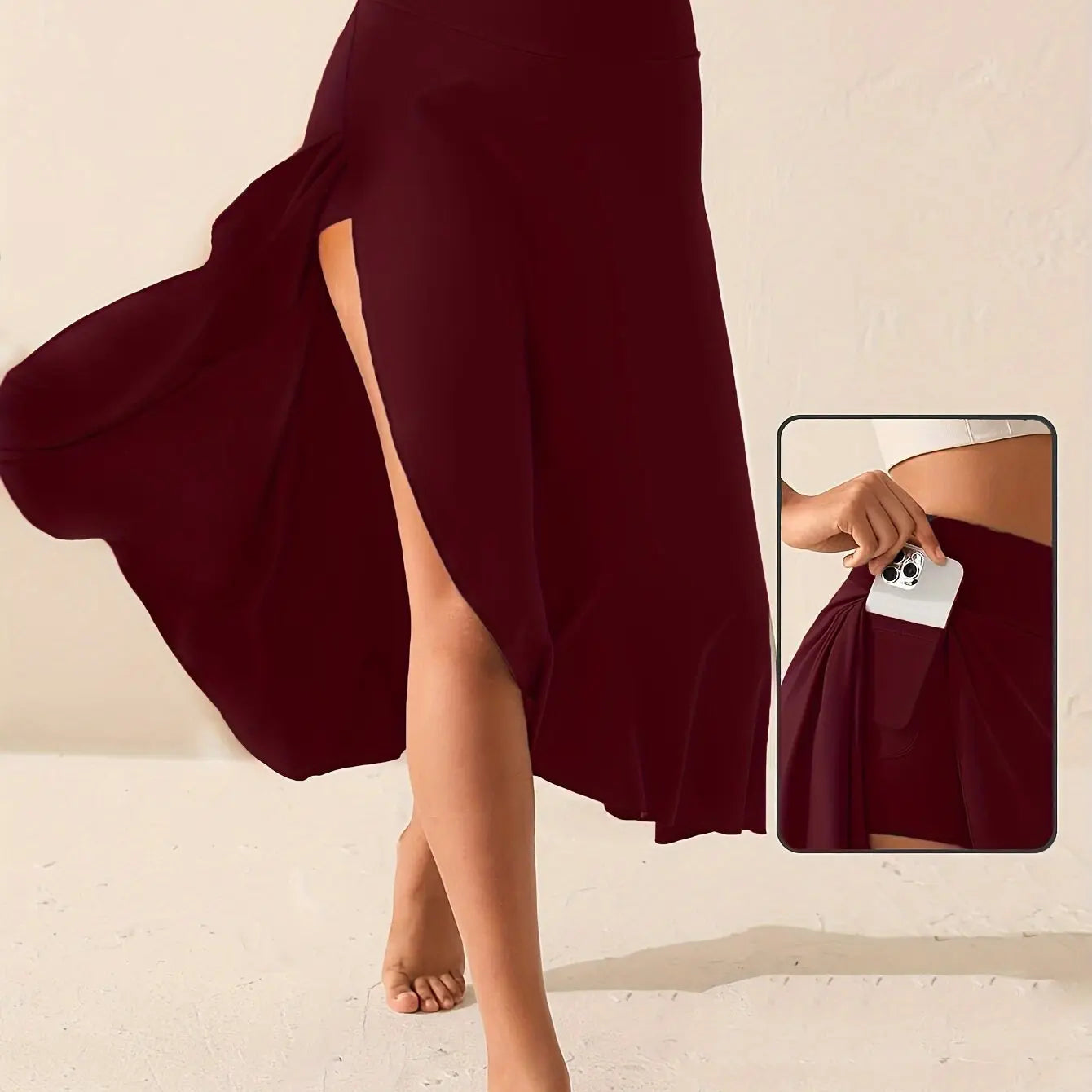 Elegant solid color skirt