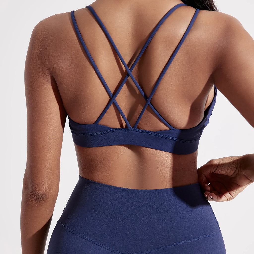 High-Support Cross-Back Sports Bra
