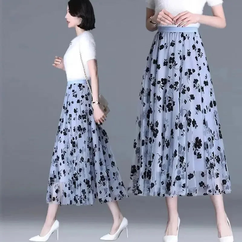 floral half fairy skirt