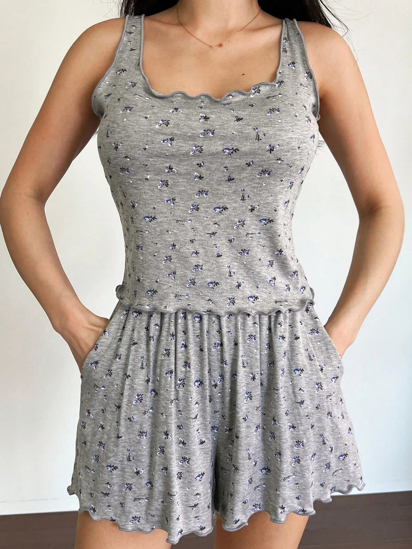 Printed Cami & Shorts Set