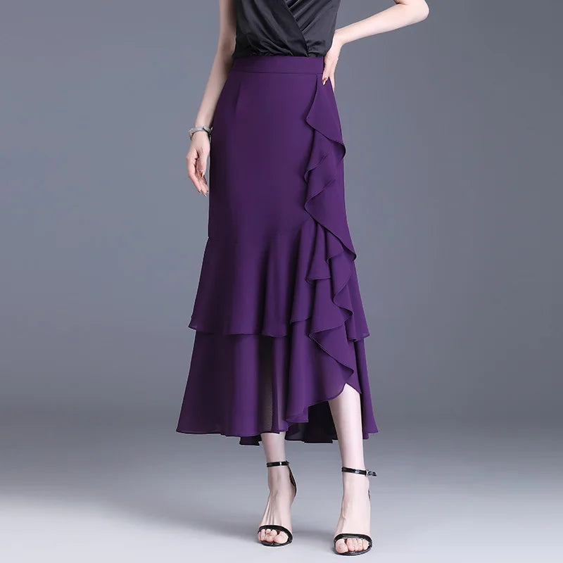 Elegant  Chiffon Skirts