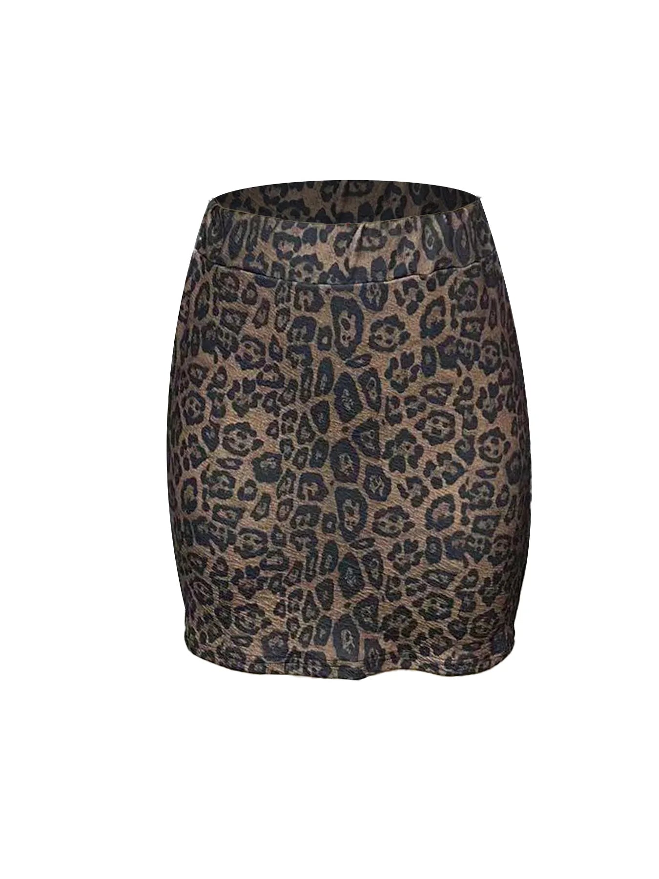 Leopard print short skirt