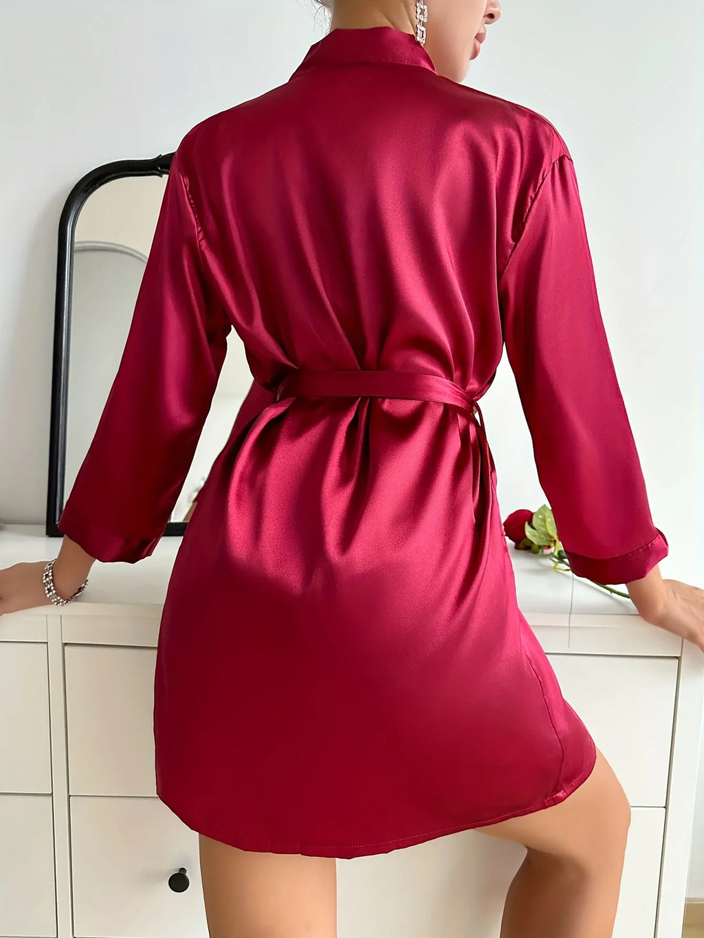 Silky Open-Back Lounge Set
