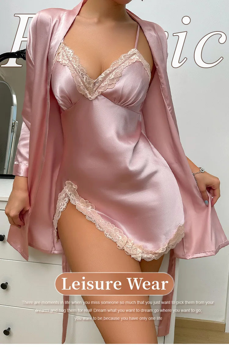 Silky Open-Back Lounge Set