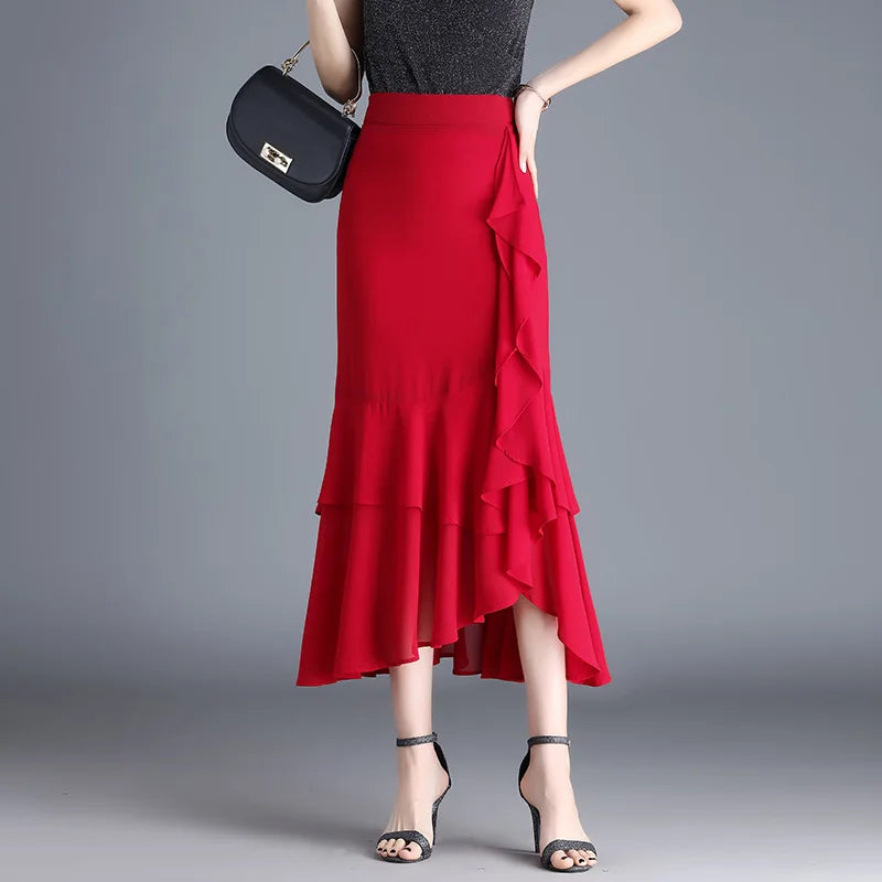 Elegant  Chiffon Skirts