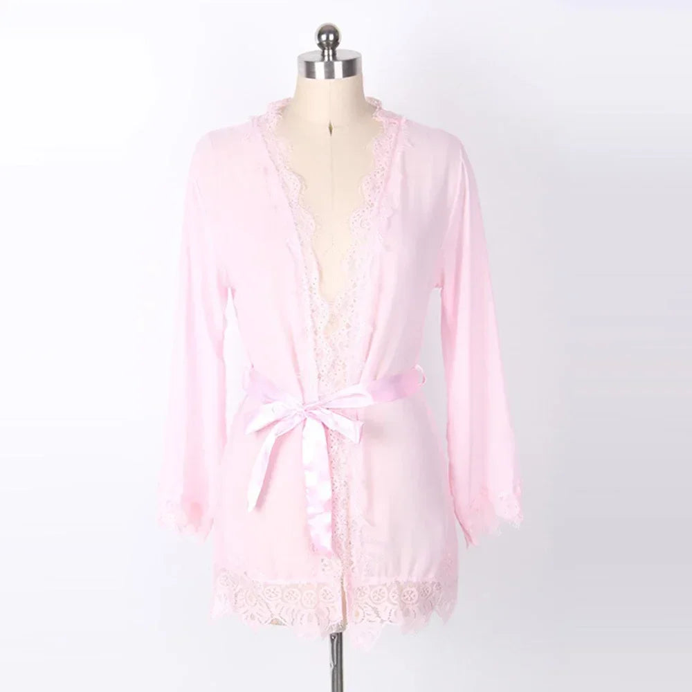 Lace Transparent Babydoll Nightdress