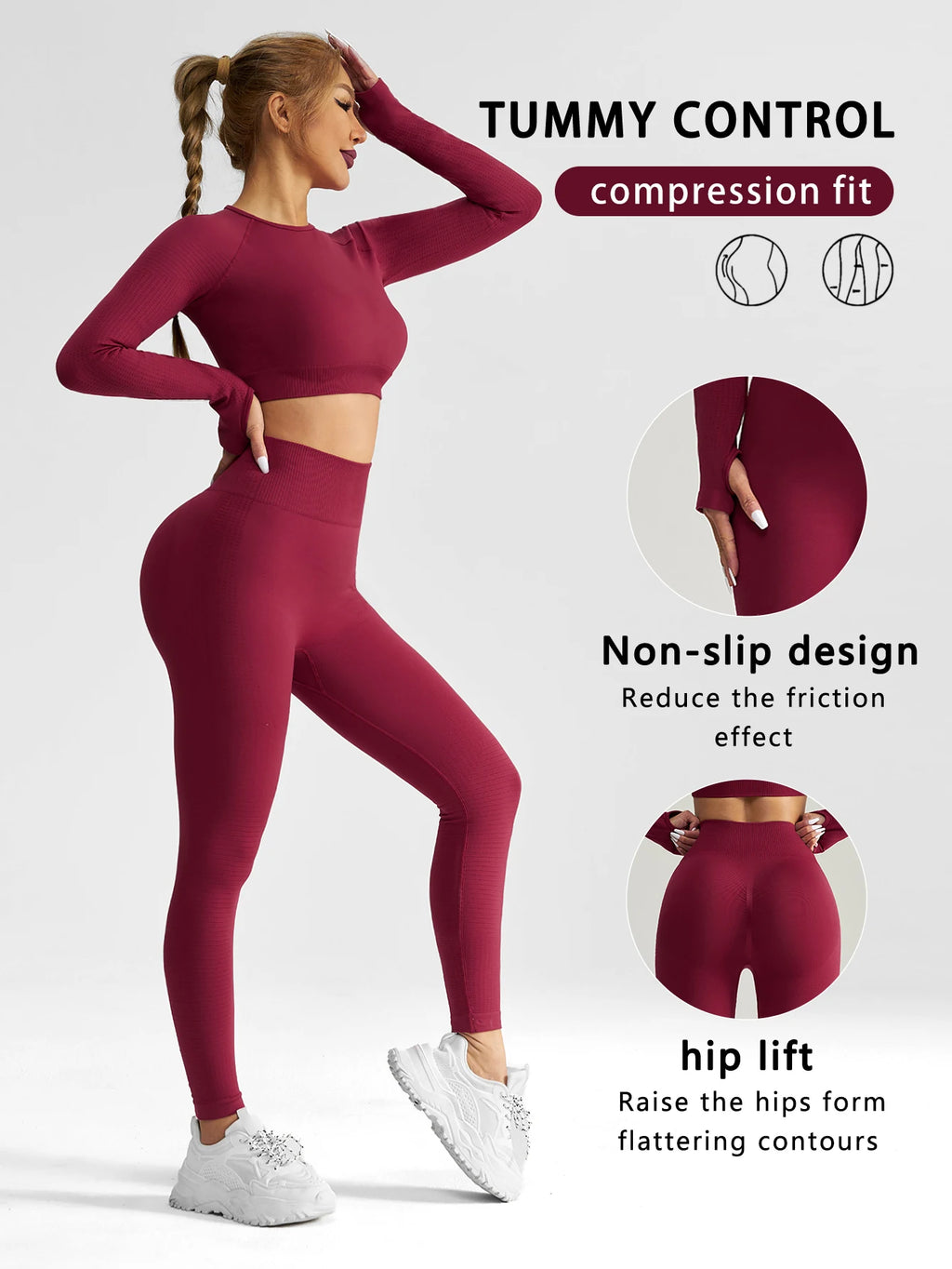Seamless Tracksuit Sports Set