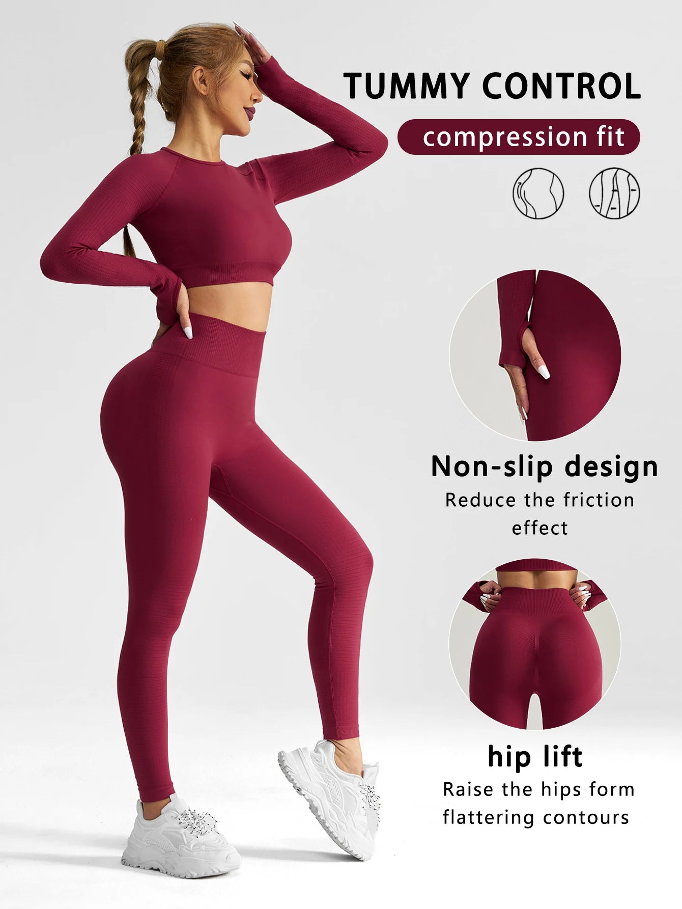 Seamless Tracksuit Sports Set