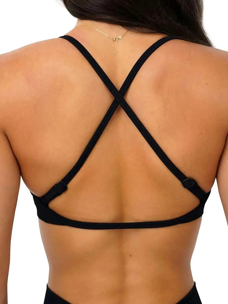 Seamless Back-Cross Sports Bra