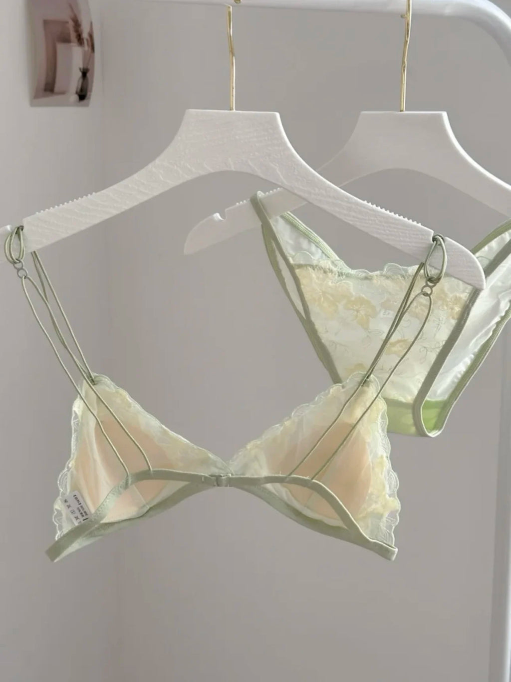Elegant Hollow Out Lace Bra & Panty Set