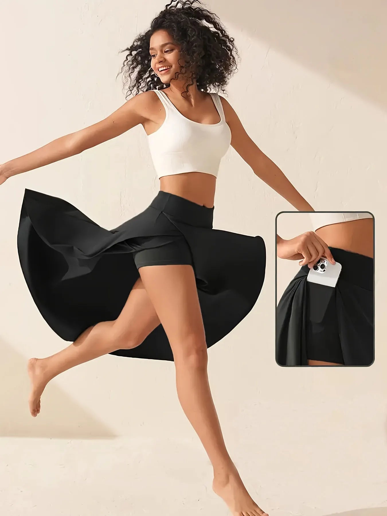 Elegant solid color skirt