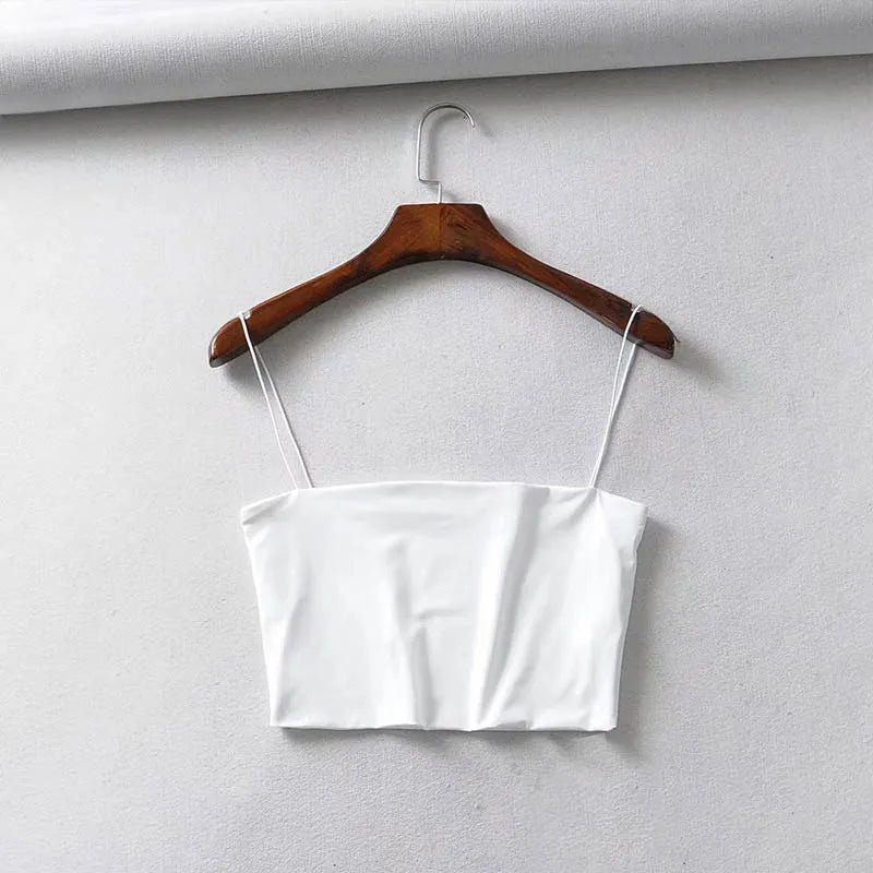 Cropped Cotton-Blend Camisole