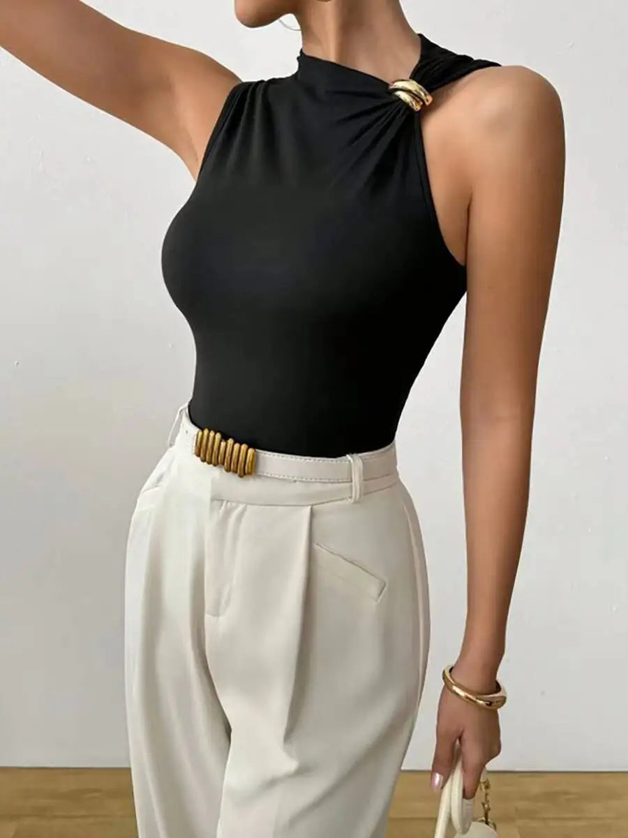 The Asymmetric Ruched Tank Top
