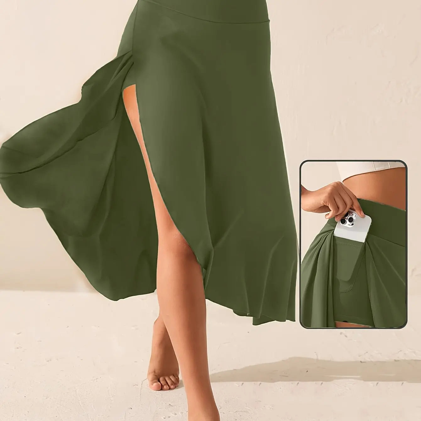 Elegant solid color skirt