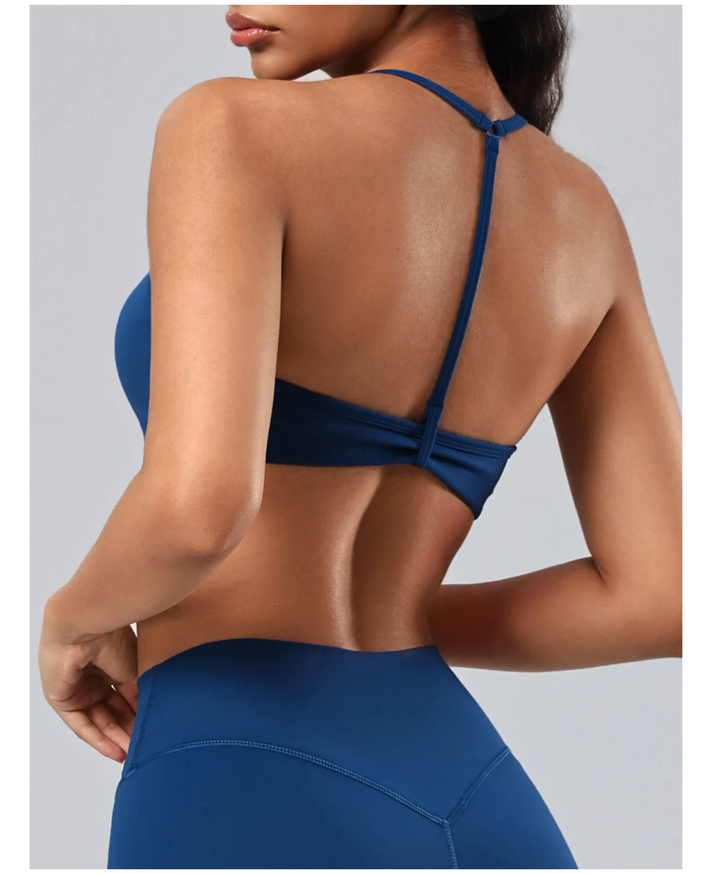 V-Neck Ruched Front Sports Bra
