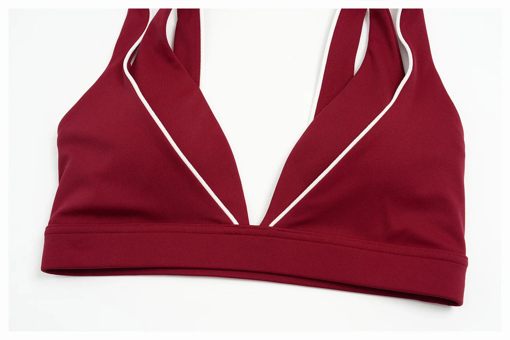 Backless Crop Sports Bra