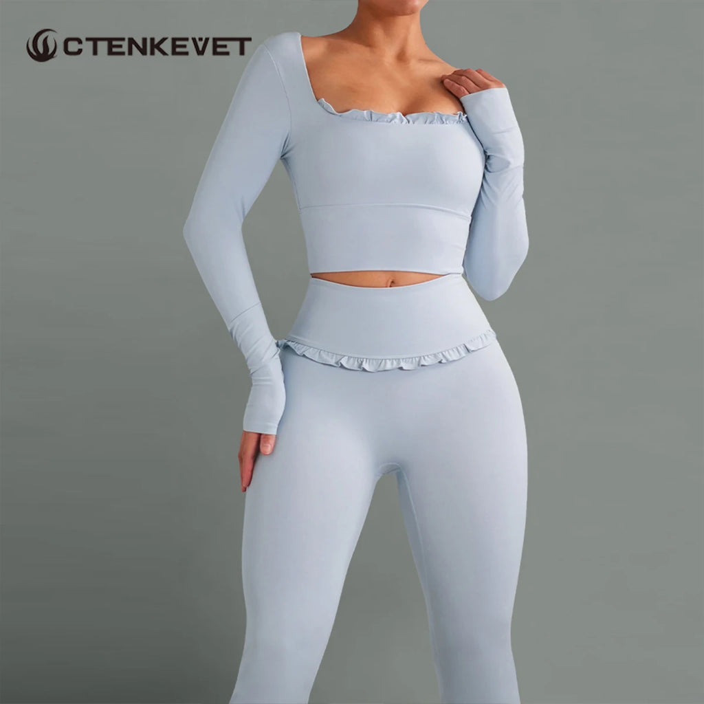 New Summer 2Pcs Women Gym Yoga Female Outfit