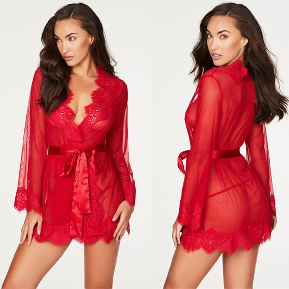 Lace Transparent Babydoll Nightdress