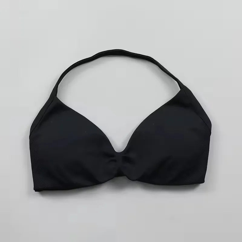 Strappy Halterneck Open-Back Sports Bra