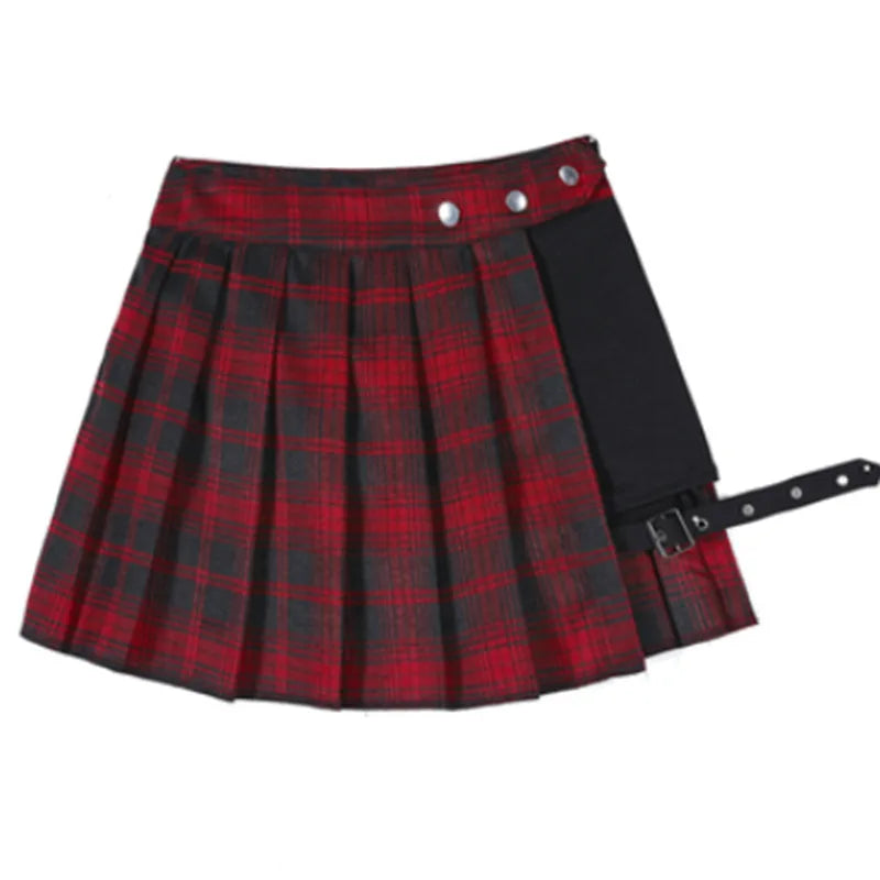 Pleated Girls Gothic Half Skirts