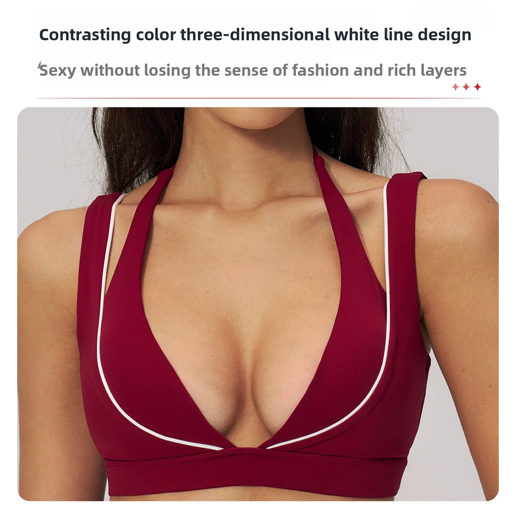 Backless Crop Sports Bra