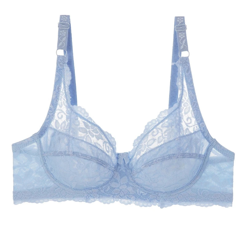 Plus Size Lace Deep-V Push-Up Bralette