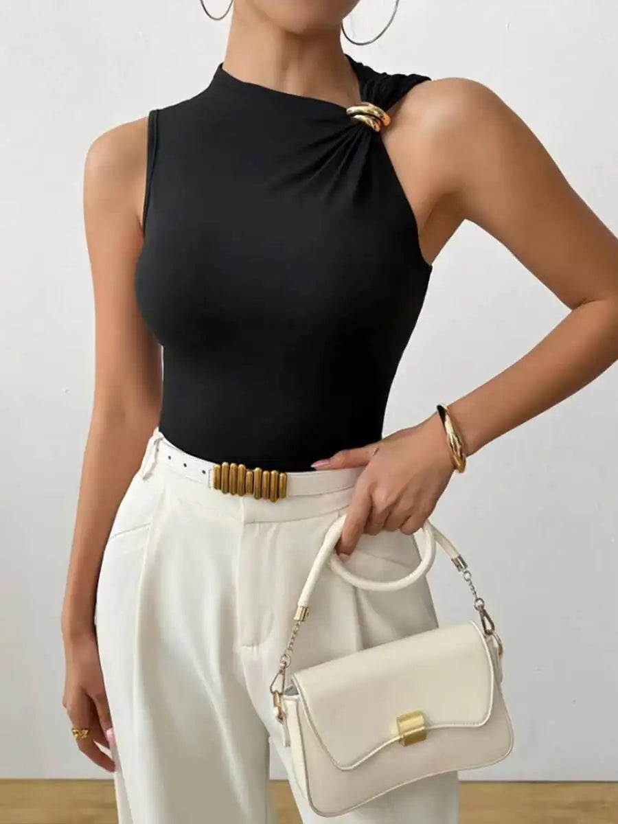 The Asymmetric Ruched Tank Top