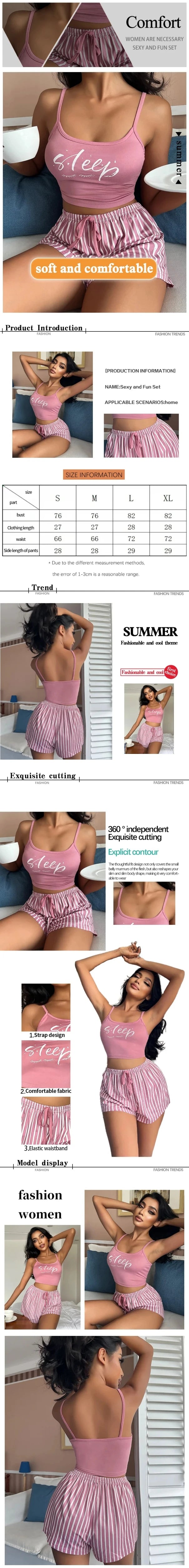 Letter Print Pajama Set