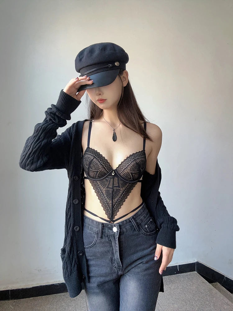 YUQI Siwu Sexy Lace Bodysuit