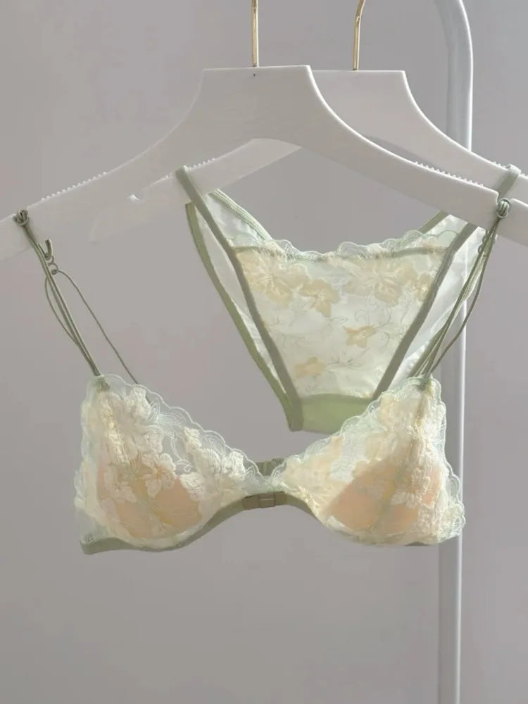 Elegant Hollow Out Lace Bra & Panty Set