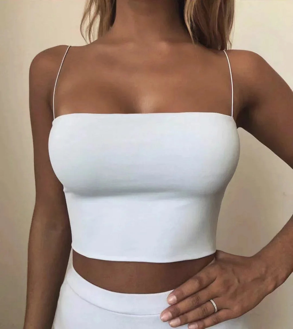 Cropped Cotton-Blend Camisole