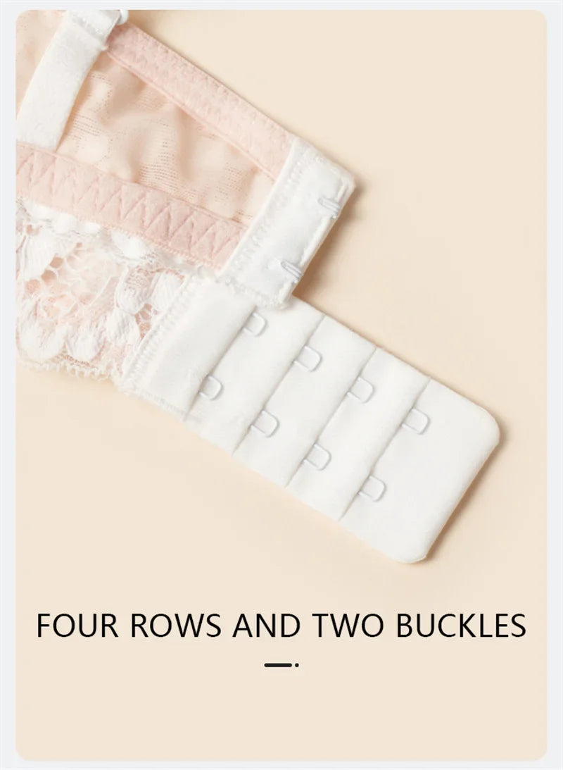 Floral Lace Half-Cup Push-Up Bra