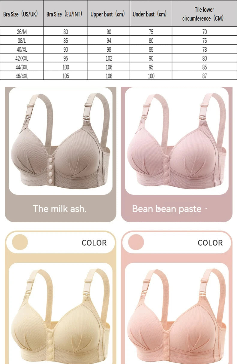 Front-Closure Wire-Free Gathered Bra