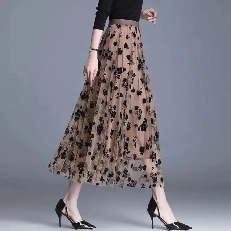 floral half fairy skirt