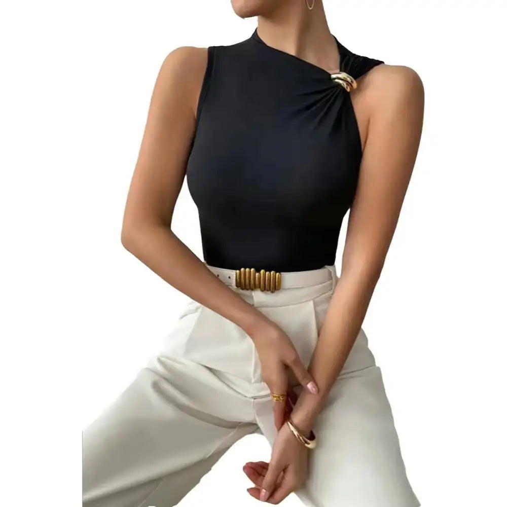 The Asymmetric Ruched Tank Top