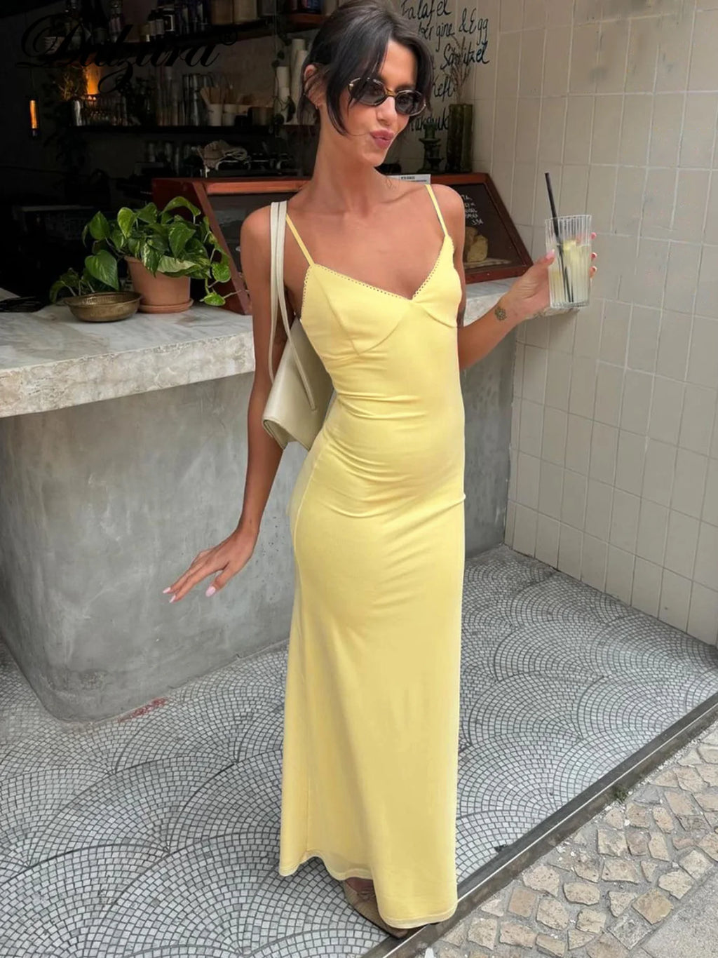 Mesh Cami Maxi Dress