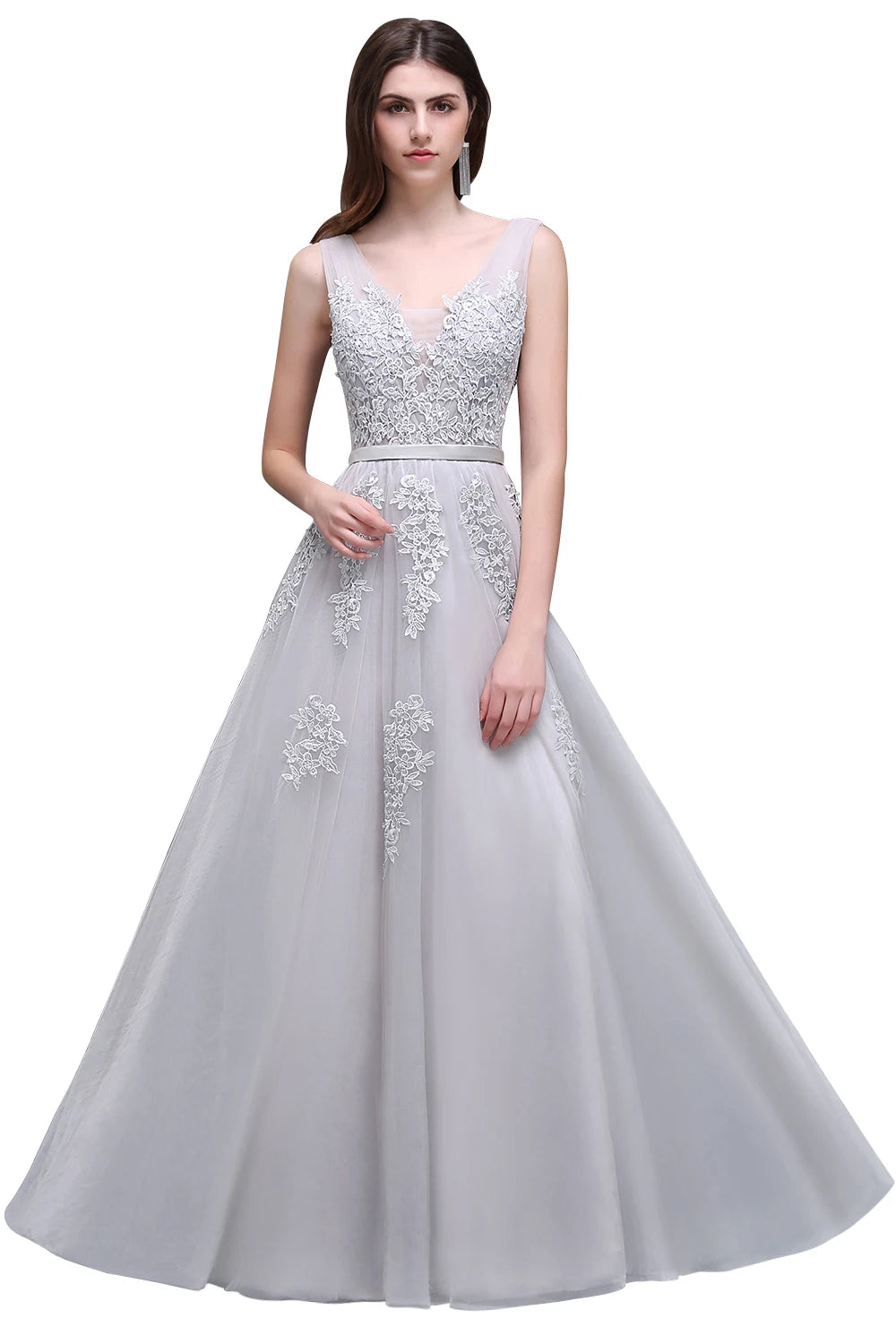 Slim A-Line Maxi Dress