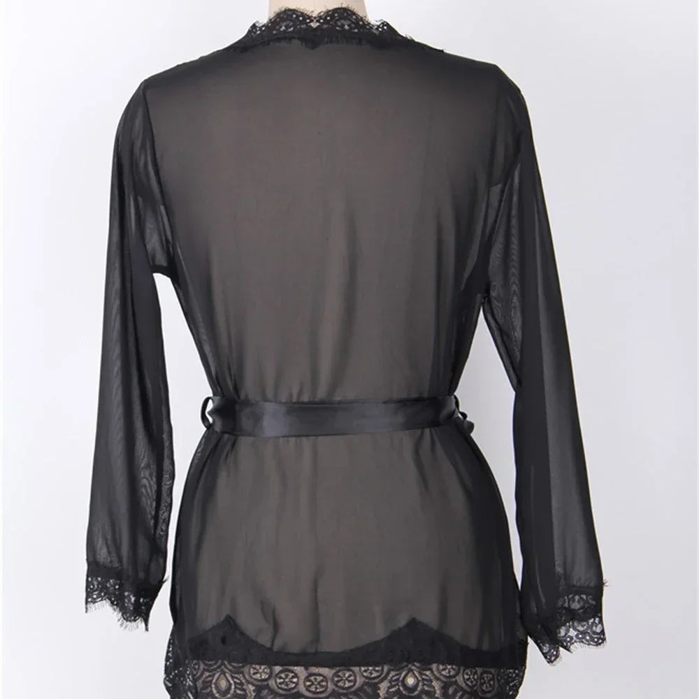 Lace Transparent Babydoll Nightdress