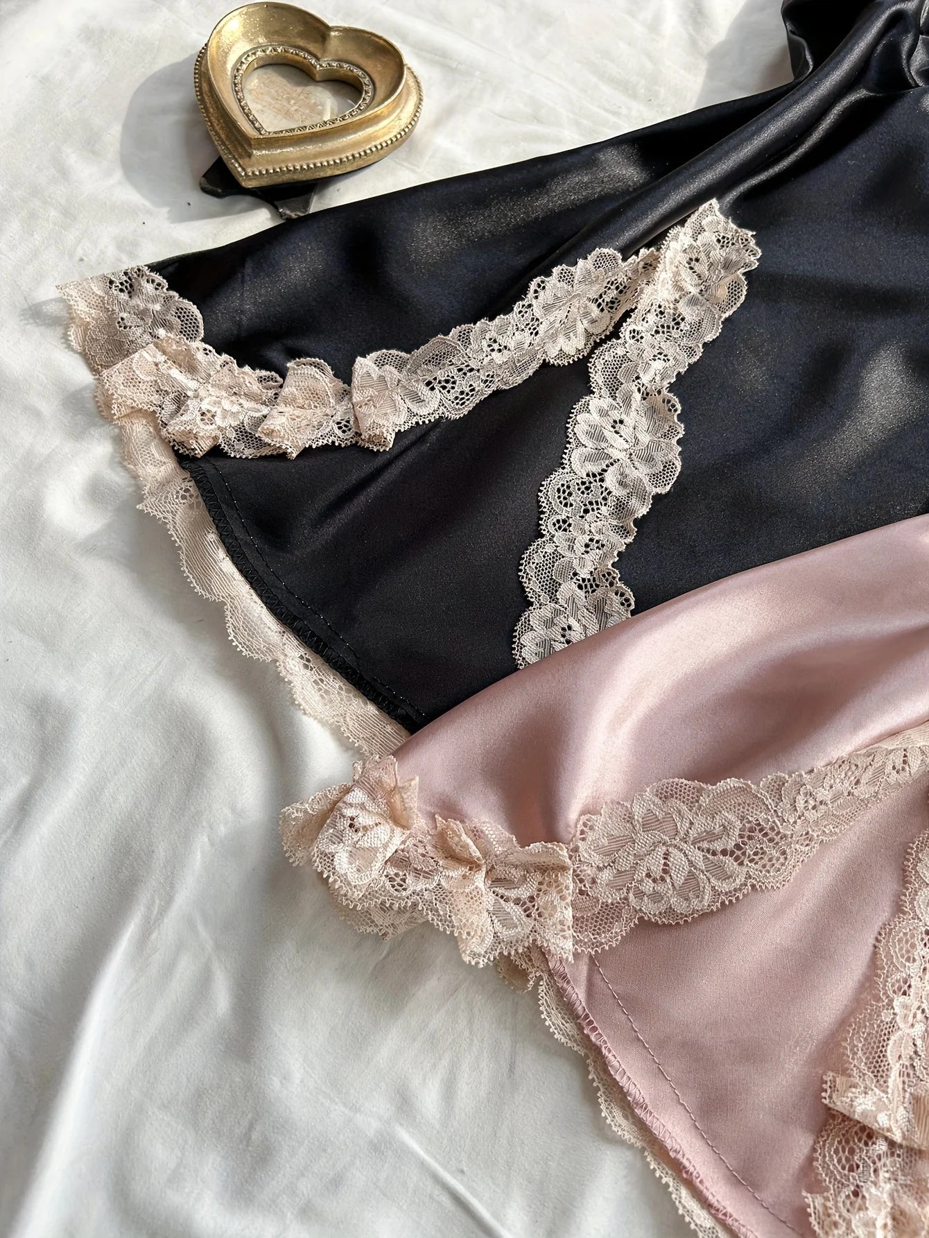 Two-piece lace patchwork women's Nightdress
