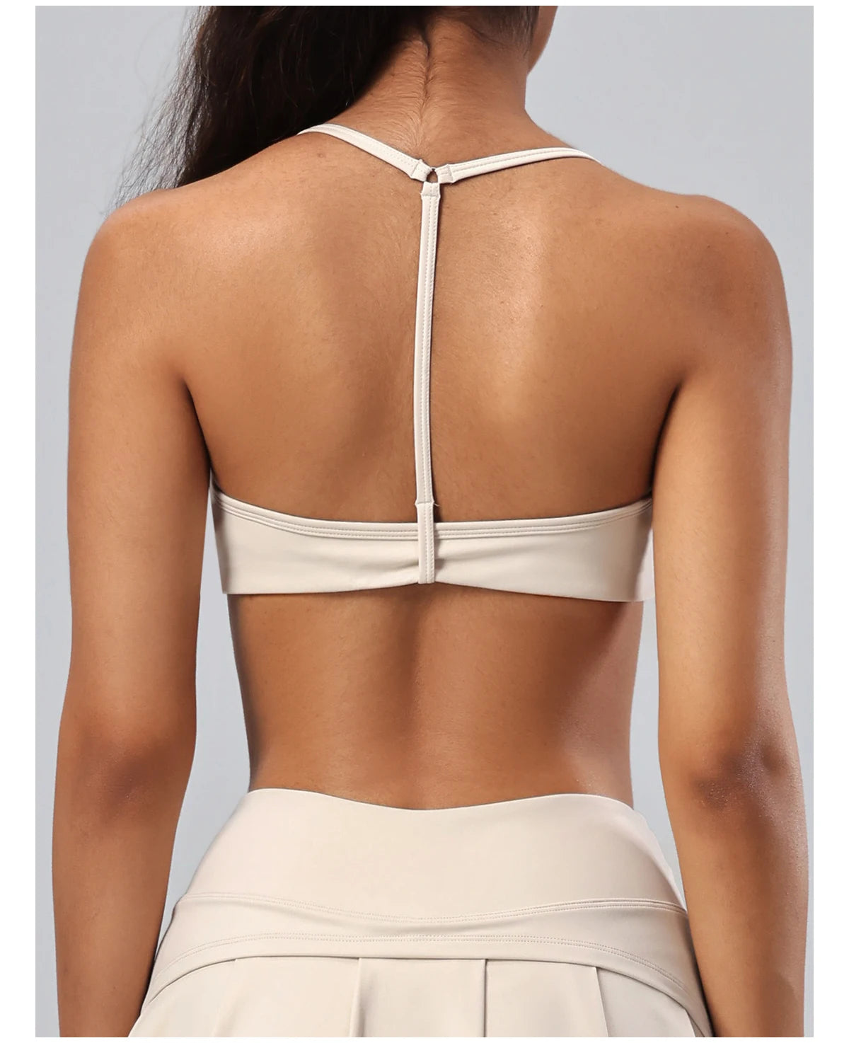 V-Neck Ruched Front Sports Bra