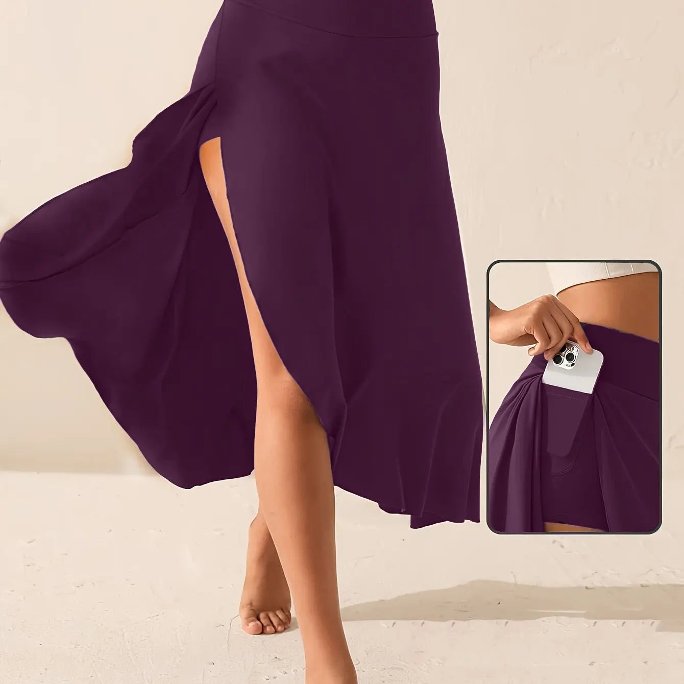 Elegant solid color skirt