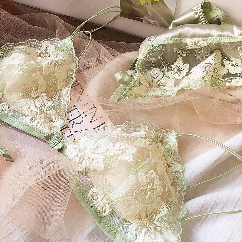 French Lace Bralette for Small Chest