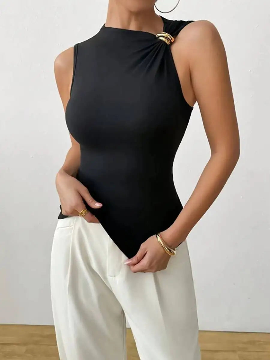 The Asymmetric Ruched Tank Top